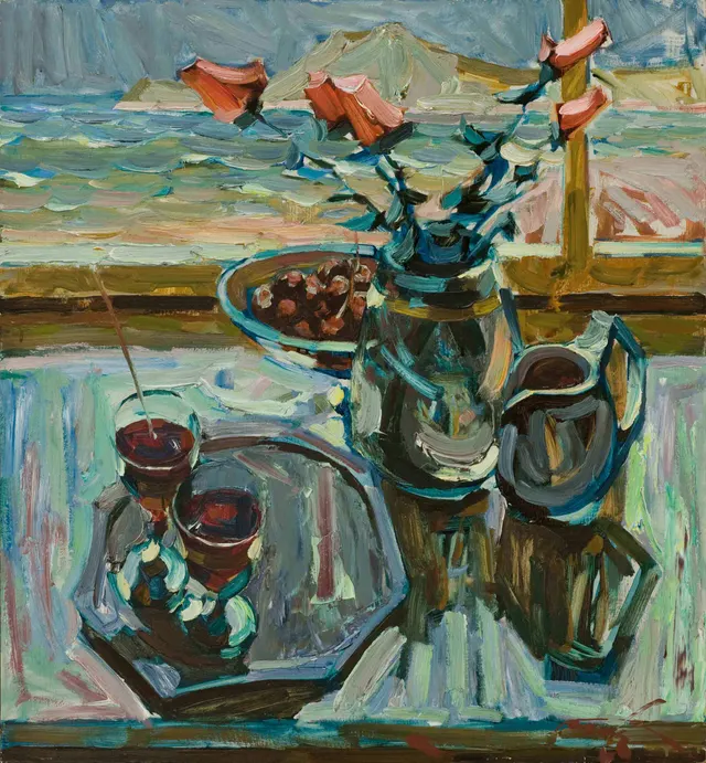 Still life. Cardboard, oil. Size: 86.5х79.5. Year: 2006