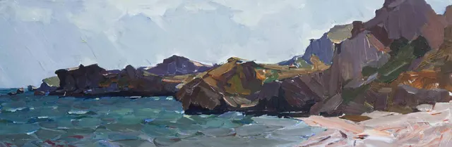 رسم تحضيري ، زيت على قماش ، 40 × 120 ، 2017