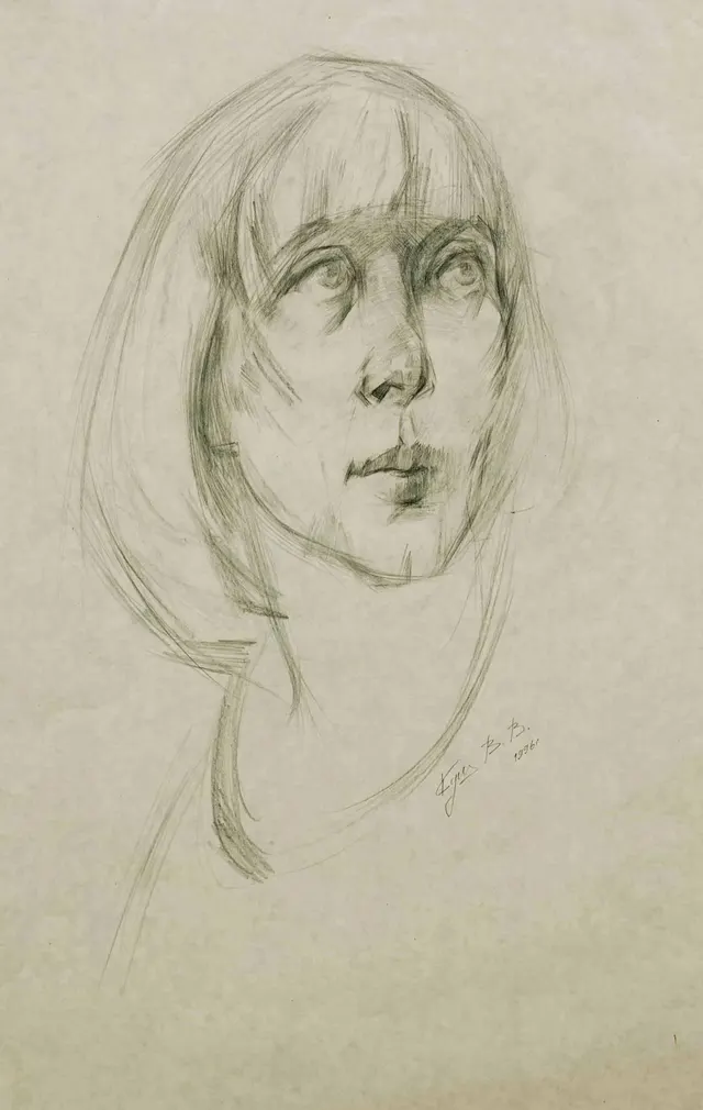 Елена. Бумага. Карандаш. 66 х 43 см. 1996 г.