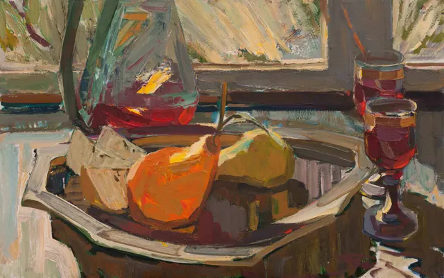 Meeting. Cardboard, oil. Size: 50х80. Year: 2014