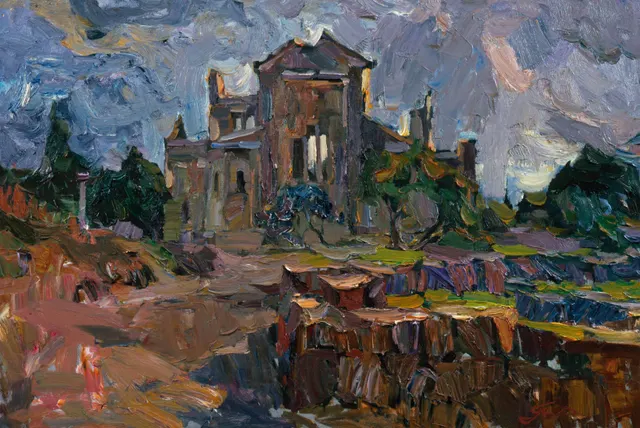 خيرسونيس. يوم متلبد ، زيت على قماش ، 80 × 120، 1992