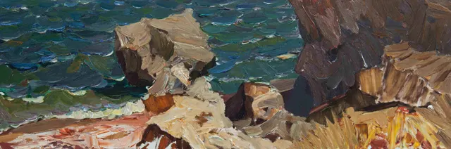 Этюд, х.м., 40х120 см, 2018 г.