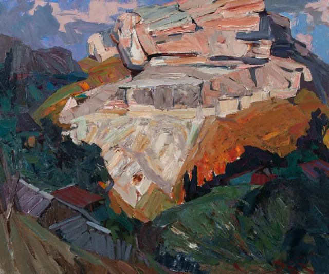 صخرة ، زيتية على قماش ، 100 × 120 ، 2011