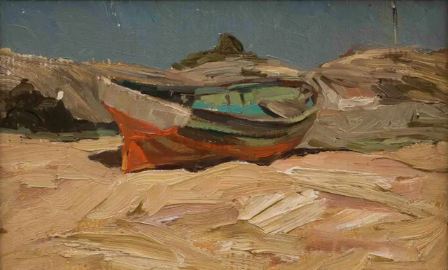 1987 ، 21x34قاري صغير(ياليك) ، زيت على كرتون ،