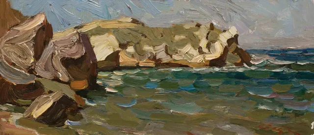 رياح نقية ، زيت على كرتون ، 25 × 57 ، 2006
