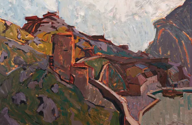 مساء على بالاكلافا ، زيت على كرتون ، 80 × 122،2007
