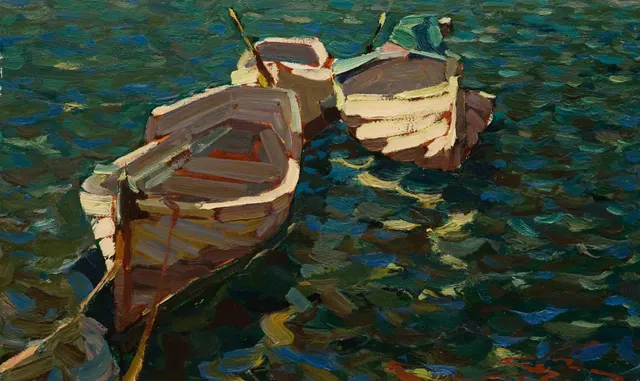 رصيف ، زيت على كرتون ، 30 × 50 سم ، 2007