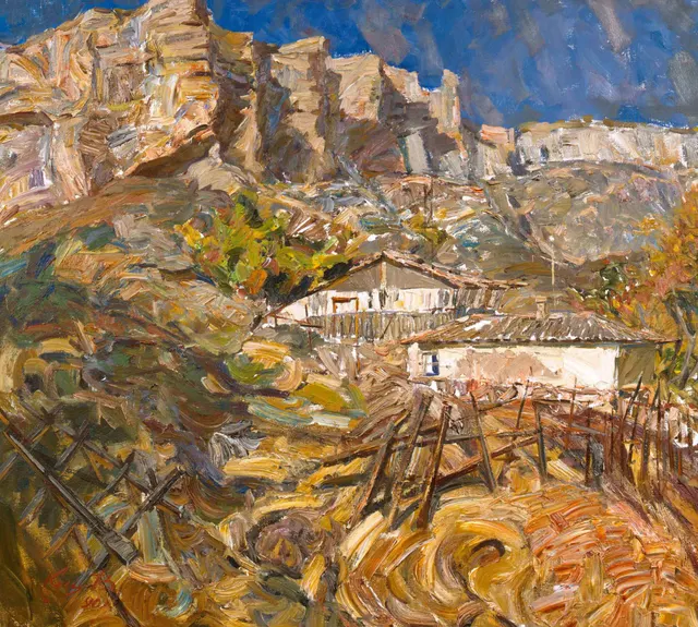 في الخوانق ، زيت على قماش ، 80 × 100 ، 1990