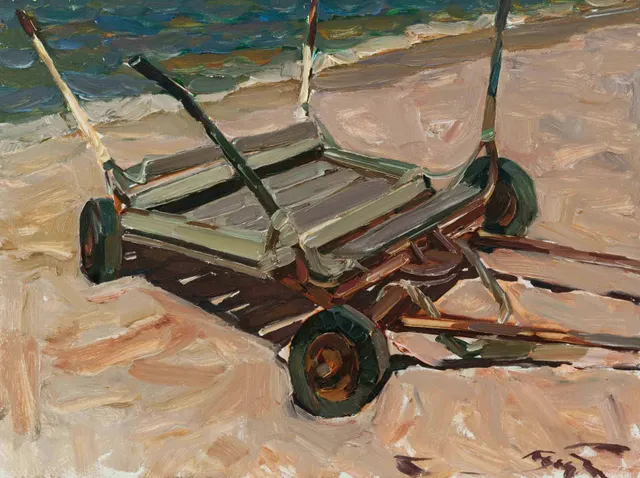 عربة ، زيت على كرتون ، 60 × 80 سم ، 2017