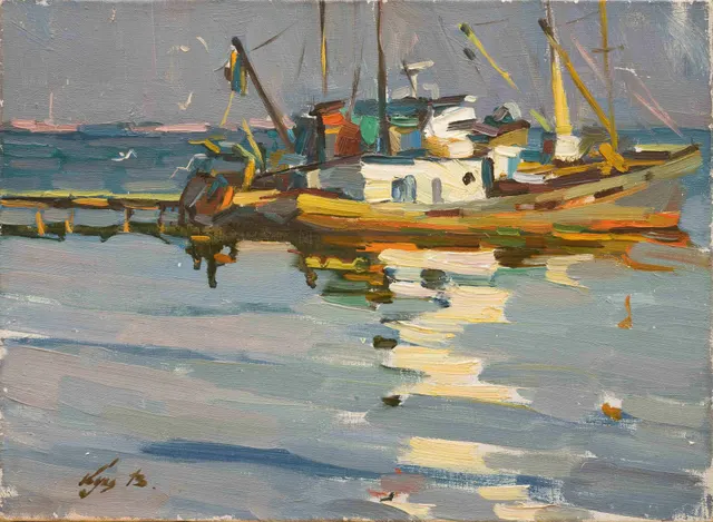 مساء ، زيت على قماش ، 25 × 34 ، 1987