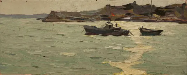 مساء ، زيت على كرتون ، 25 × 20 ، 1987