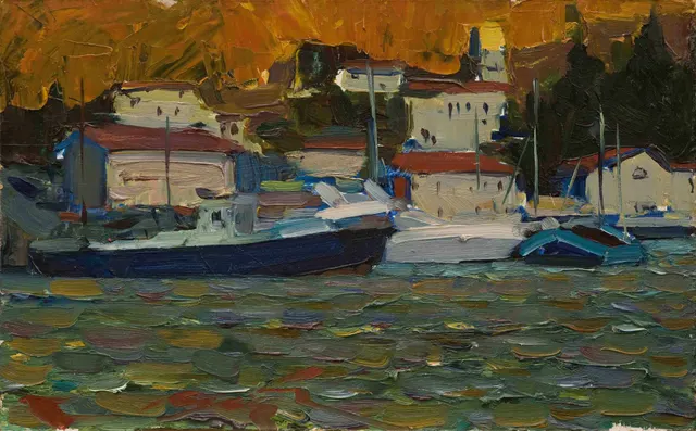 المساء ، زيت على كرتون ، 50 × 30 ، 2008