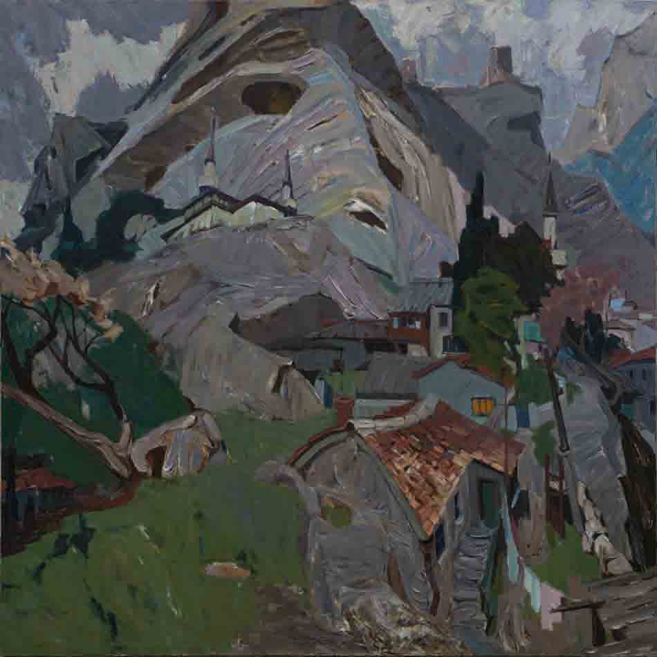 Mountain trails. Canvas, oil. Size: 150х150. Year: 2009