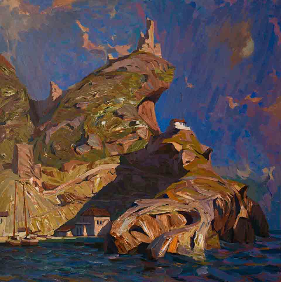 Coastal border. Canvas, oil.  Size: 150х150. Year: 2009