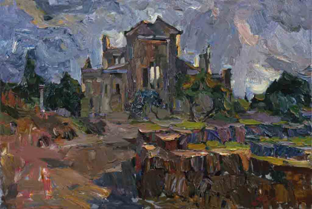 Chersonesos. Gloomy day. Canvas, oil. Size: 80х120