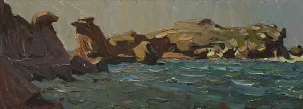 Cape. Cardboard, oil. Size: 44х122. Year: 2006