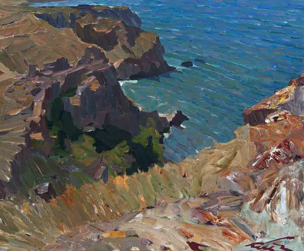On the steep coasts. Canvas, oil. Size: 100х120. Year: 2017