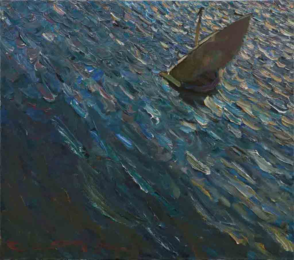 Sail. Canvas, oil. Size: 80х90. Year: 2003