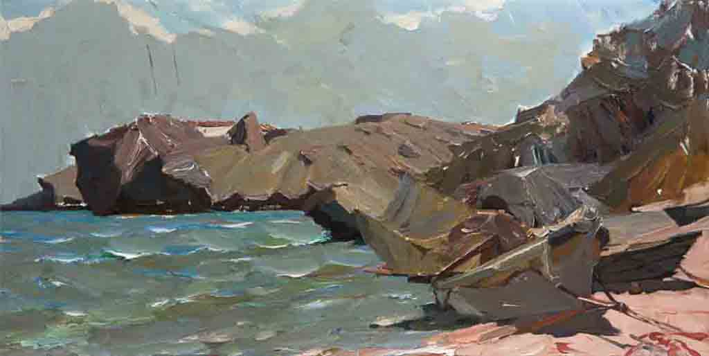 Priazovye. Canvas, oil. Size: 60х120. Year: 2017
