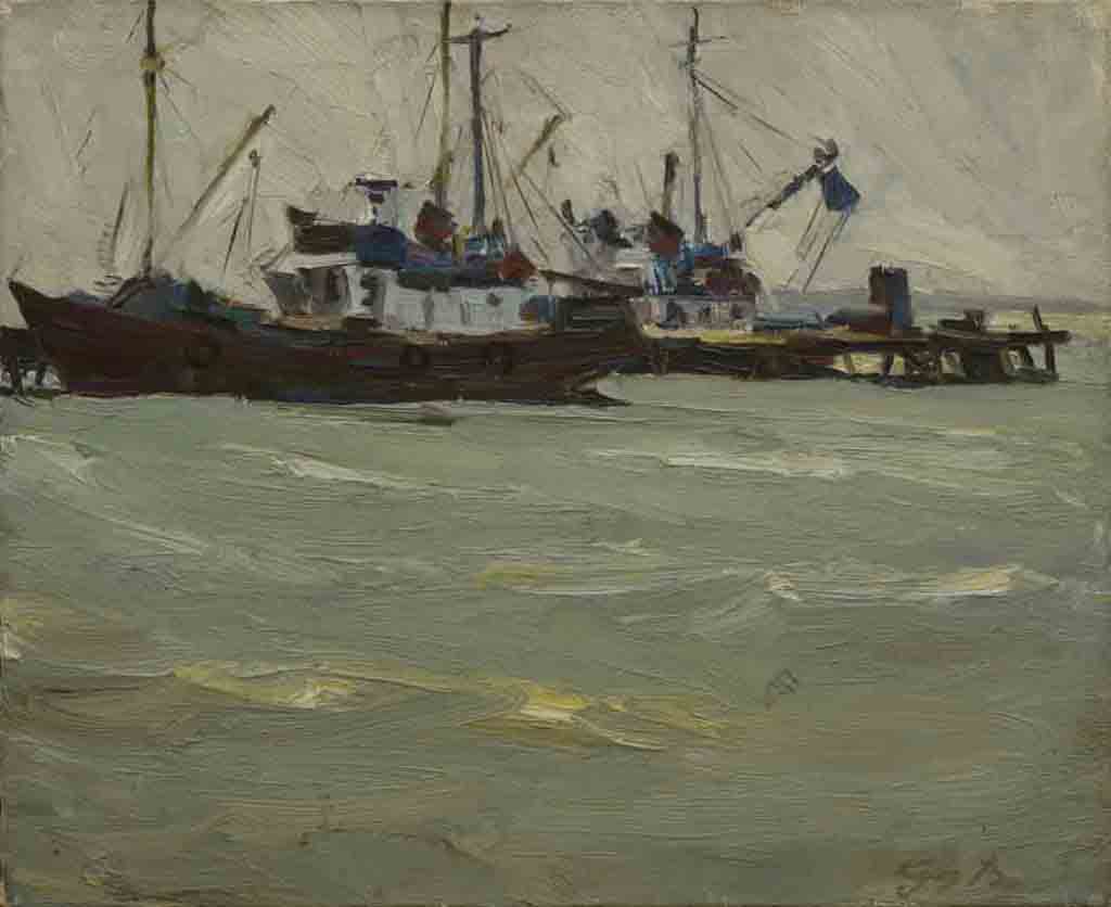 Seiners. Canvas, oil. Size: 54х44. Year: 1987