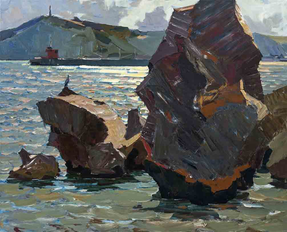 Rocks. Canvas, oil. Size: 100х120. Year: 2018