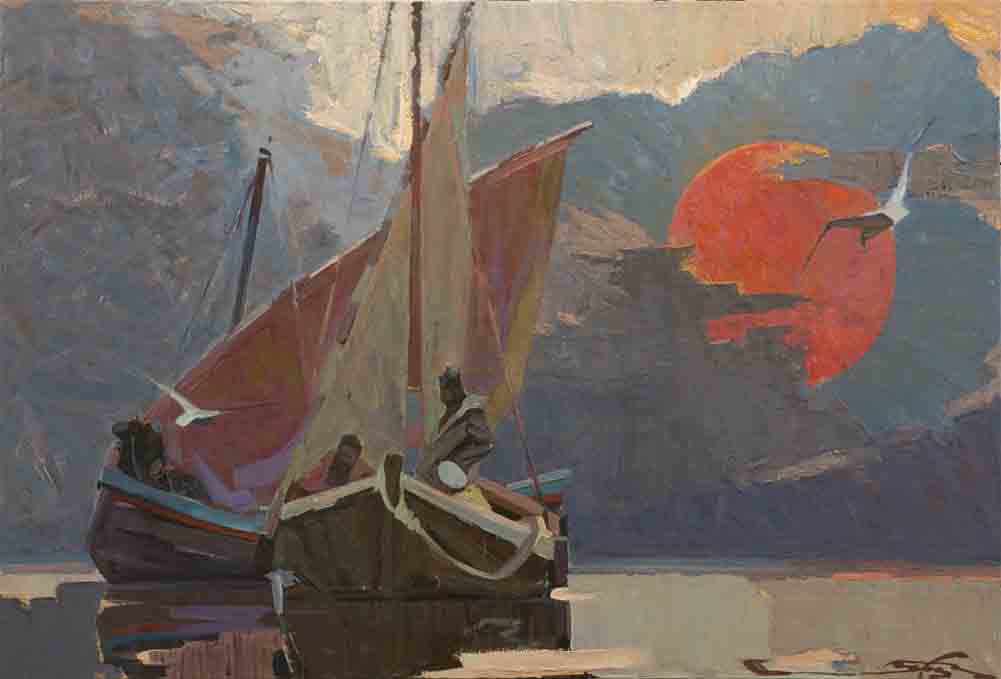 Silence. Canvas, oil. Size: 100х150. Year: 2007-2008