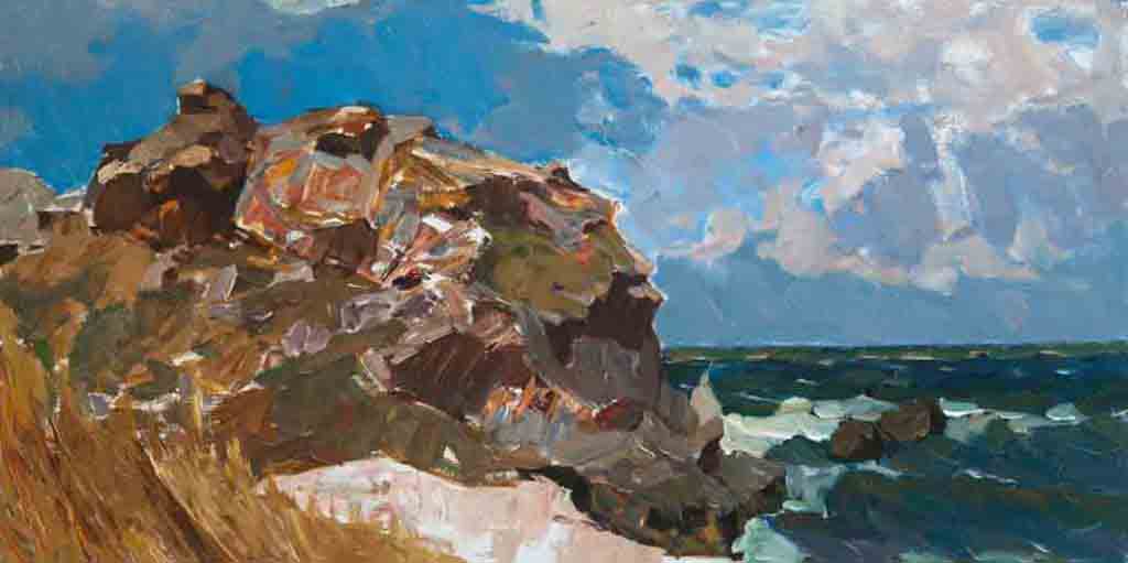 Windy. Canvas, oil. Size: 60х120. Year: 2017