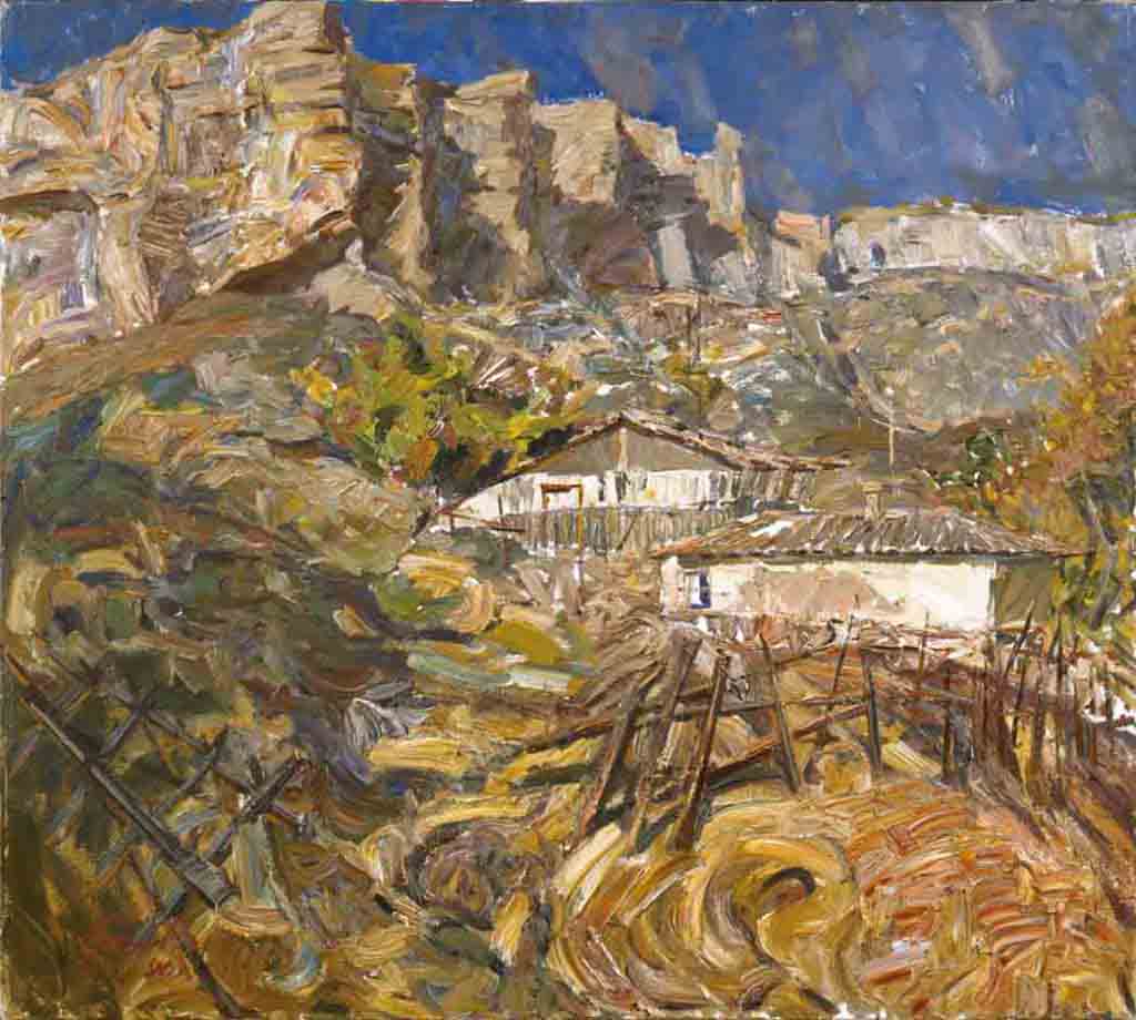 In the gorges. Canvas, oil. Size: 80х100. Year: 1990