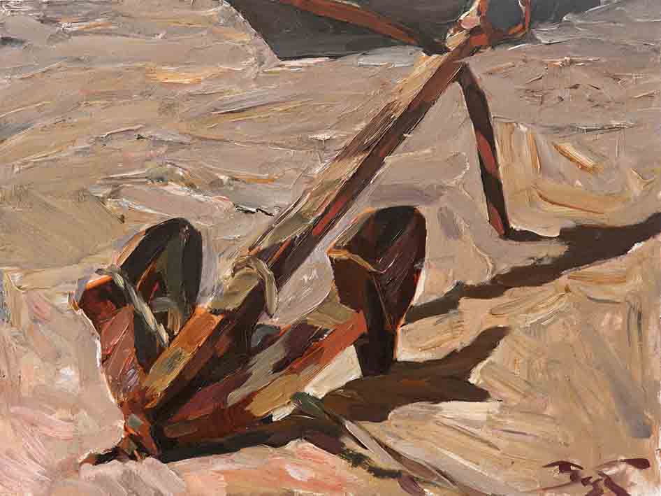 Raised from a deep. Cardboard, oil. Size: 60х80. Year: 2017