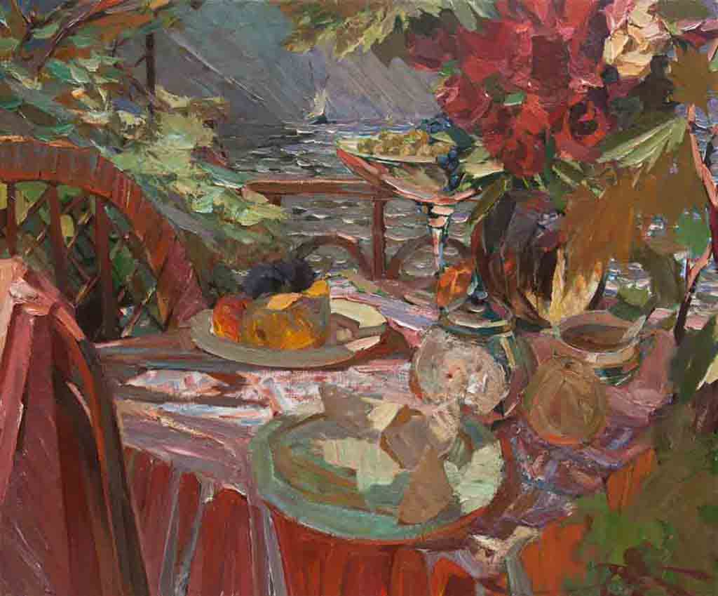 Meeting near the sea. Canvas, oil. Size: 100х120. Year: 2016